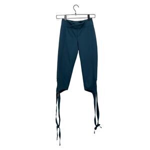Free People Movement Blue Turnout Lace Up Ribbon Leggings